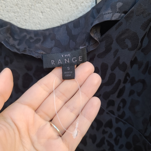 The Range | Cinched Leopard Print Satin Slipdress in Black Size Small - Picture 4 of 12